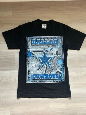 Vintage Dallas Cowboys Graphic T-Shirt - Size Medium - Black